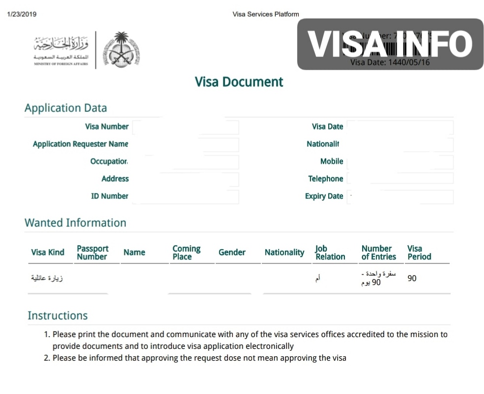 visit visa endorsement saudi arabia in hyderabad